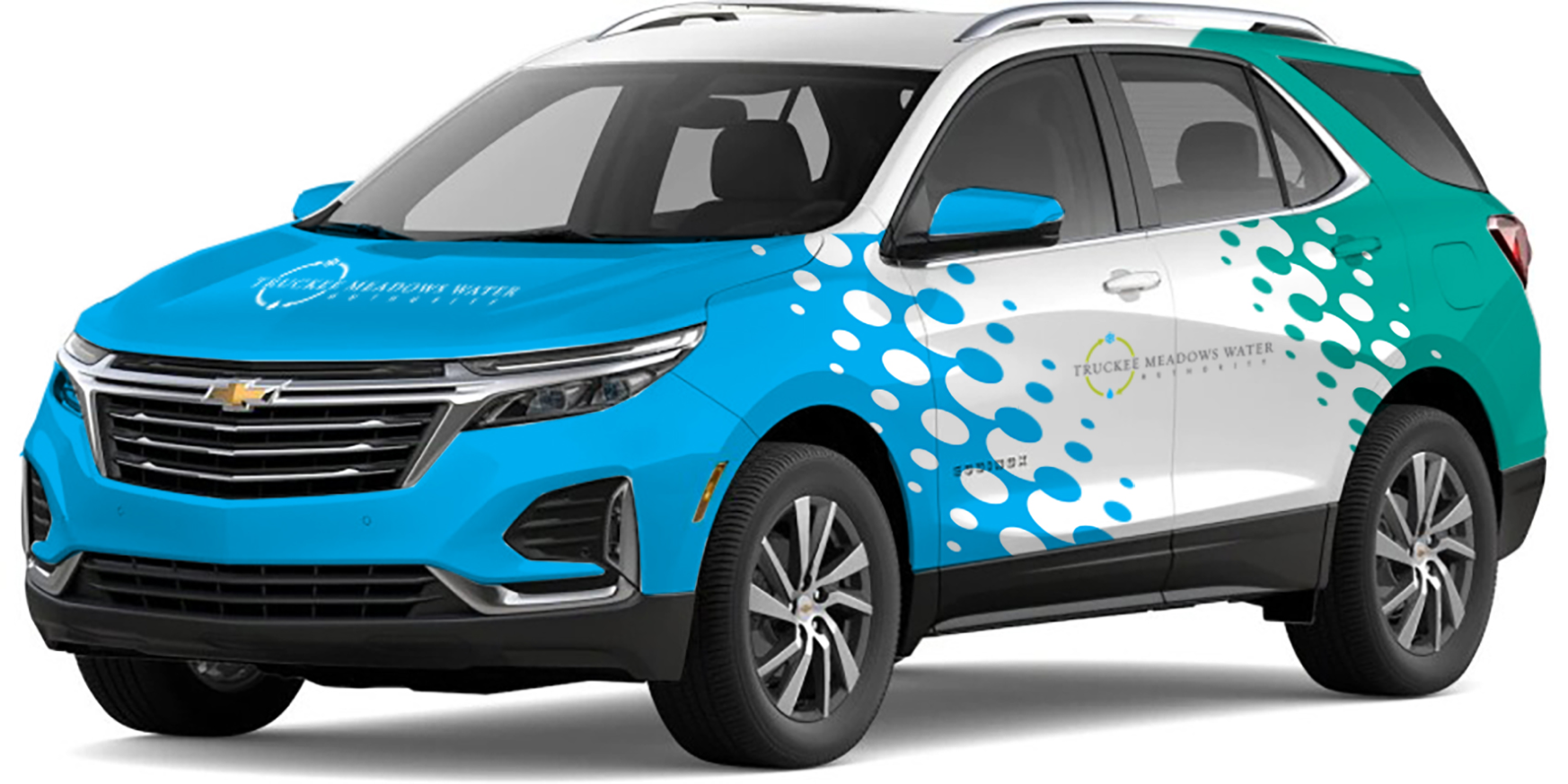 Car with Truckee Meadows Water Authority wrapper designed by MeshCreative